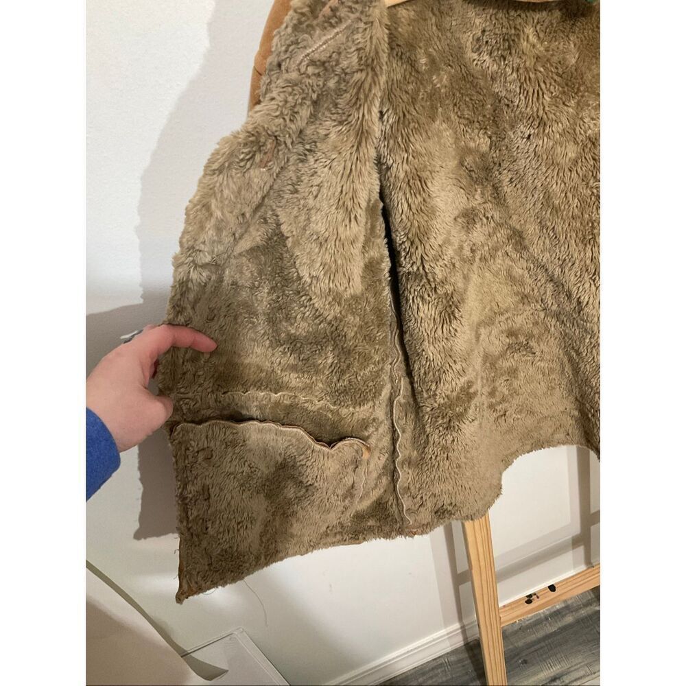 Cabela’s Faux suede and shearling open front jacket size medium - Picture 4 of 9